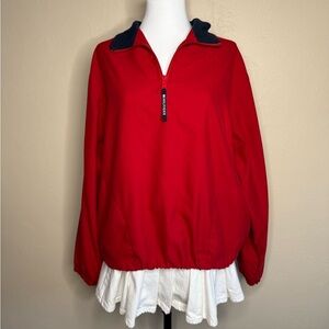 Vintage Tommy Hilfiger Red and Navy Golf Pullover